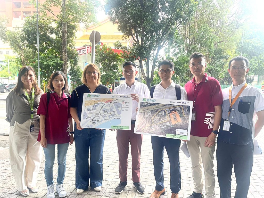 與沙田區議員視察文林路臨時交通安排